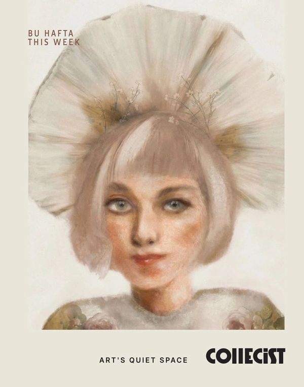 Portrait of a woman with a delicate floral headdress and soft, painterly tones.