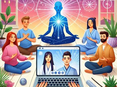 Group of people learning Reiki online and in person. Reiki Classes Three Fathom Harbour Nova Scotia