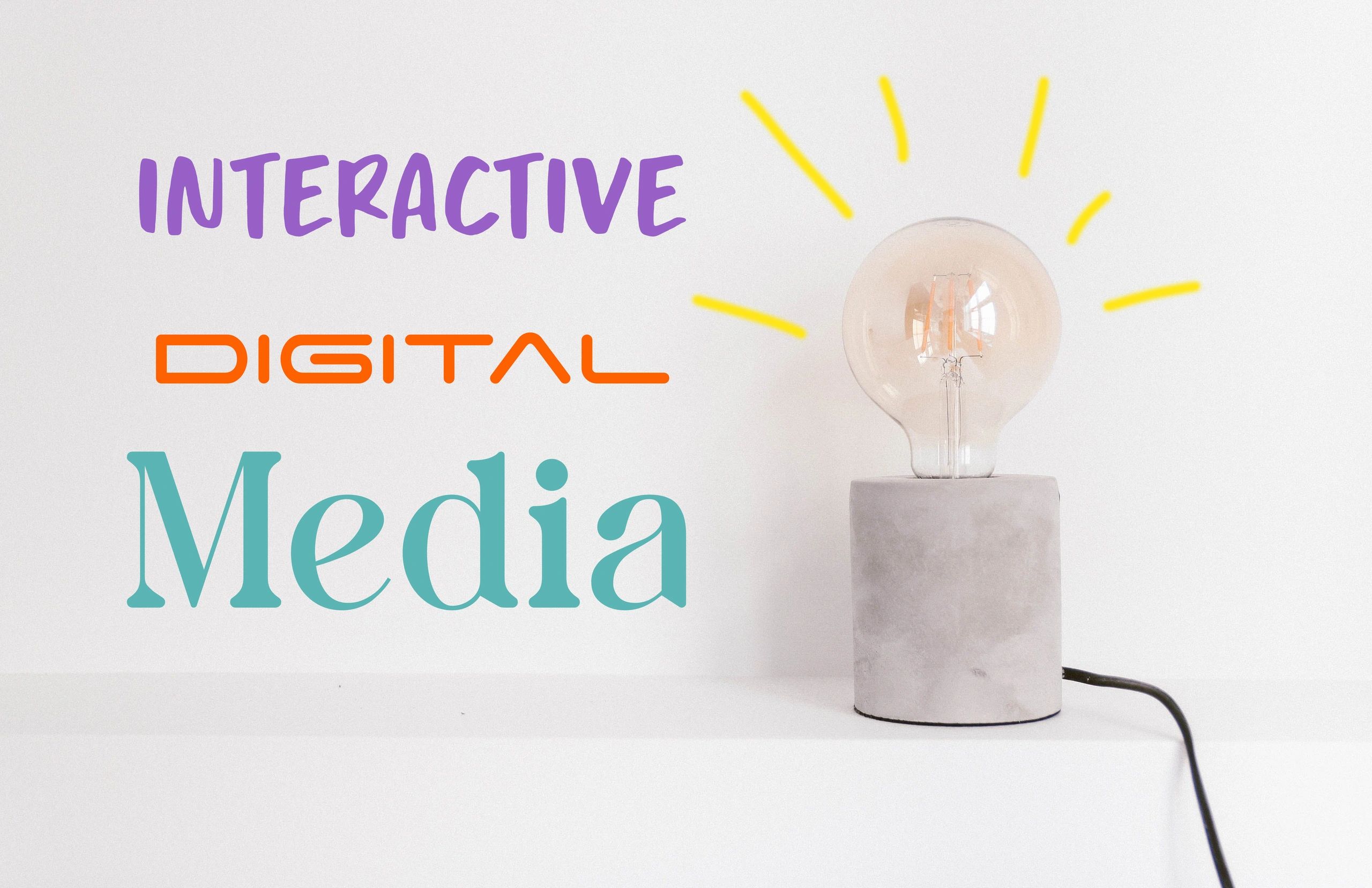 Creative design with text and a light bulb on a white background.