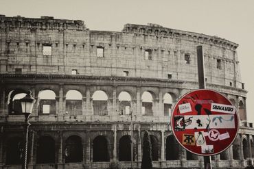 Discovering Clet Abraham while wandering Rome’s historic streets.