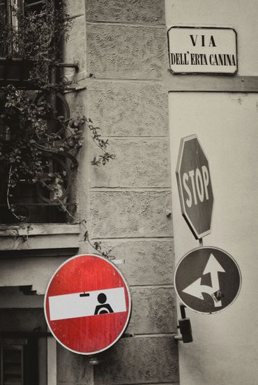 Discovering Clet Abraham while wandering Rome’s historic streets.