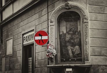 Discovering Clet Abraham while wandering Rome’s historic streets.