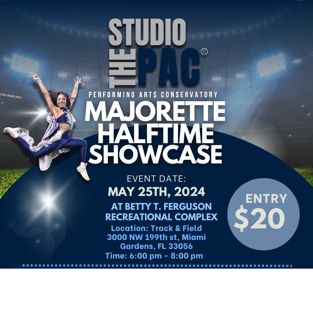Step into the rhythm and feel the beat at our Studio PAC Majorette Half-Time Showcase! 