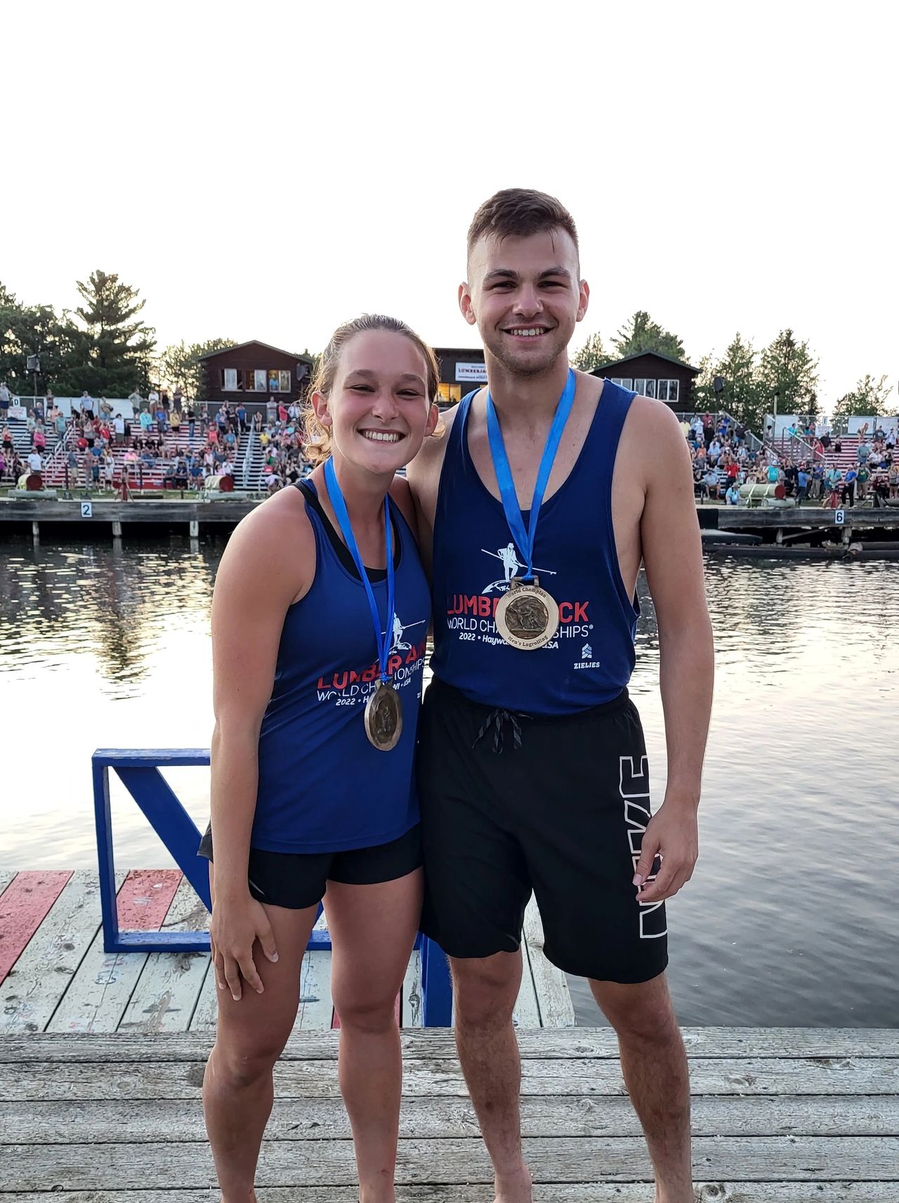 Livi Pappadopoulos and Anthony Polentini, 2022 Logrolling World Champions