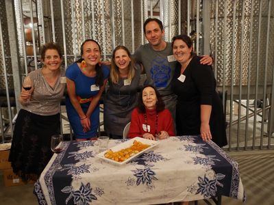 Some of the chefs who cooked for the launch with Joyce Goldstein, at Covenant Winery.