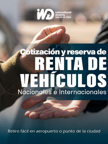 An advertisement for national and international vehicle rental services.
