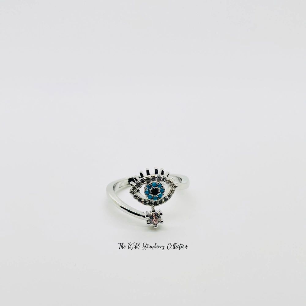 Adjustable Evil Eye Ring