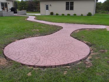 Decorative brick patio