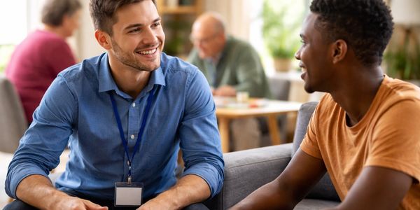 Trained direct support professional providing positive behavior support services in a Minnesota 24-h