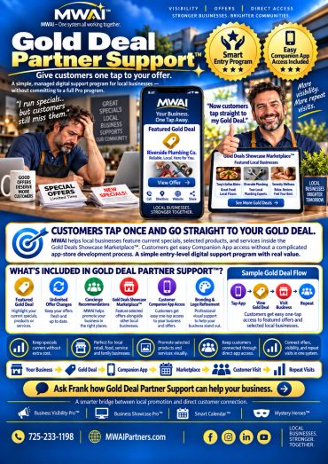 MWAI Gold Deal Partner Support for local businesses with easy digital access.