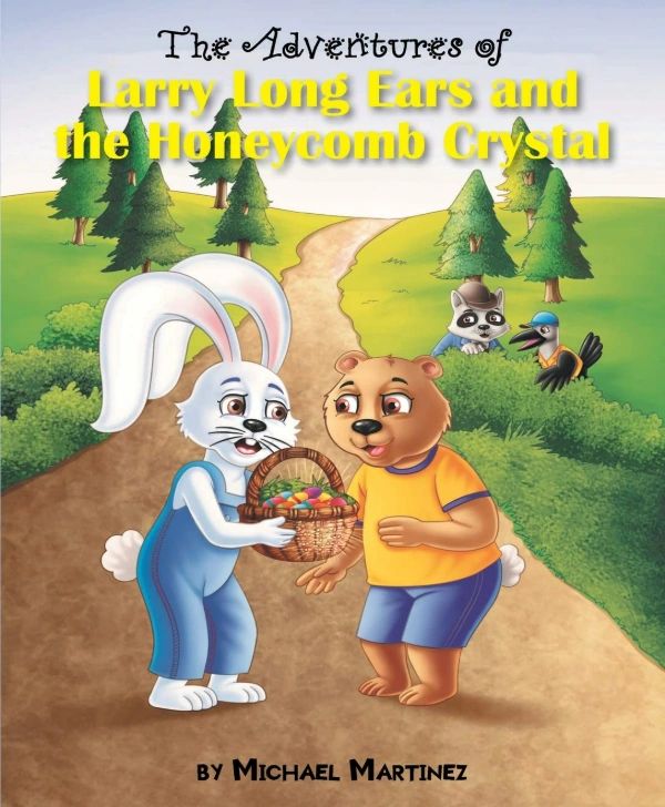 Book cover with Bunny and Bear holding a basket.