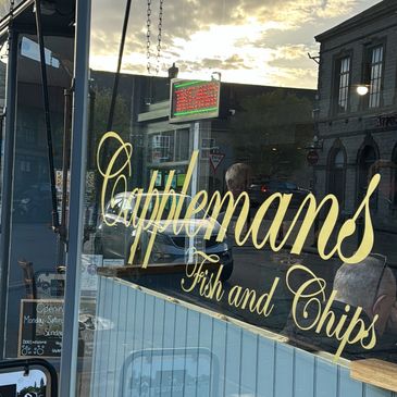 Capplemans Fish and Chips Restaurant in Pickering. Shop front | The Swiss Cottage, Pickering