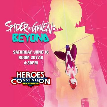 promo art for heroescon panel "spider-gwen: beyond" (2018)