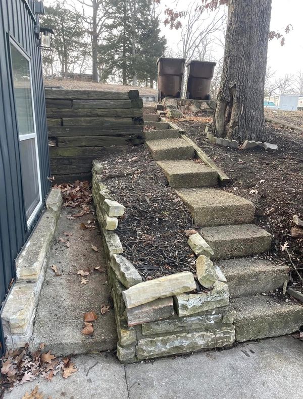 Before demolition and pour of new stairs 