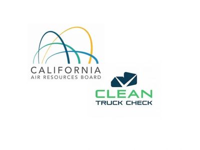 Logos of California Air Resources Board and Clean Truck Check.