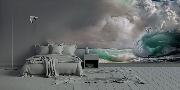 Concept art sketch for an interior mural by Palm Beach, Florida mural artist Delyan Kosto. 
