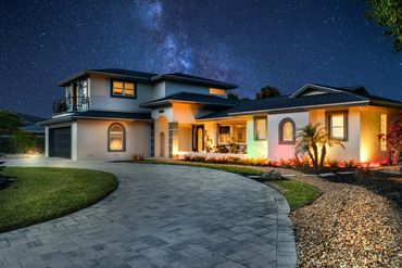 starry sky nighttime real estate photography twilight