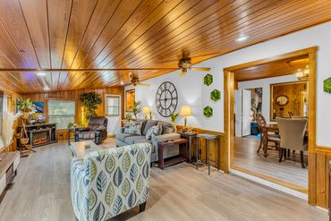 Professional real estate photography living room great room natural look