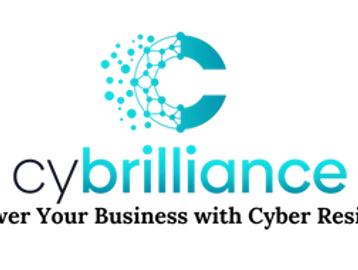 Logo of Cybrilliance with a stylized 'C' and gradient blue text.