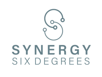 Logo featuring interlocking circles above the text 'Synergy Six Degrees'.