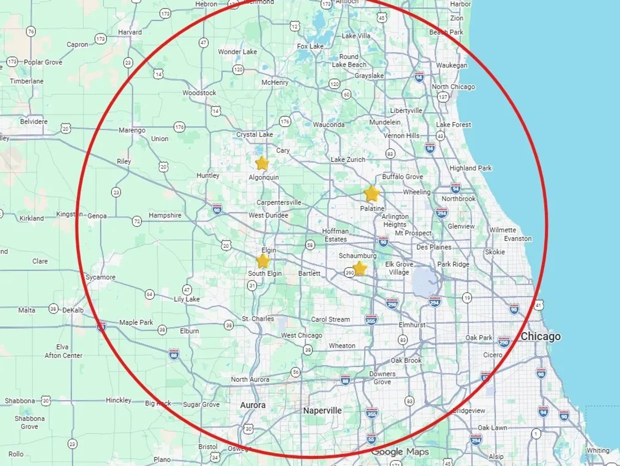 Garage door service area