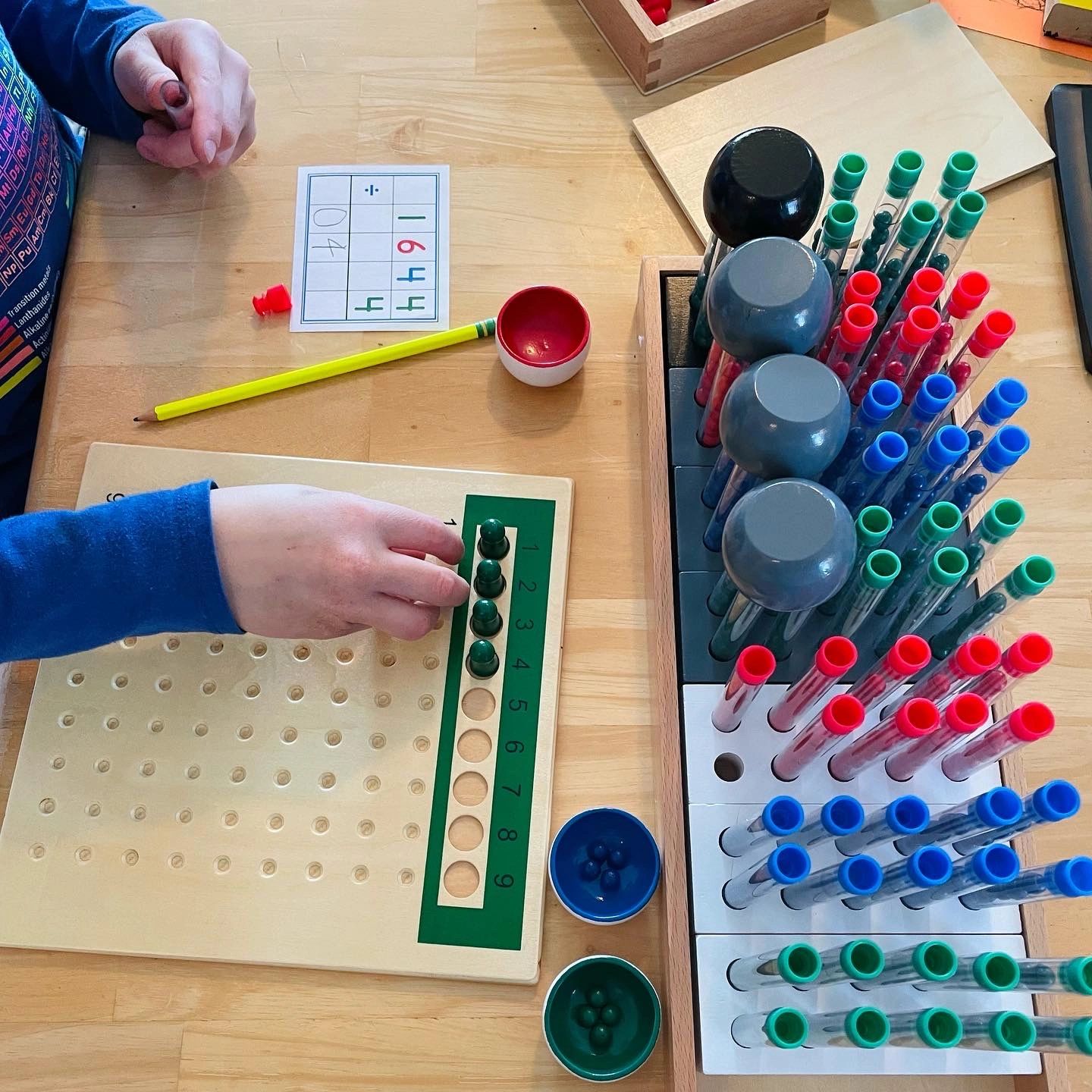 Montessori Racks & Tubes: Learning Long Division