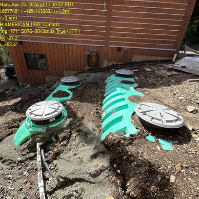 Installation of poly effluent septic tanks