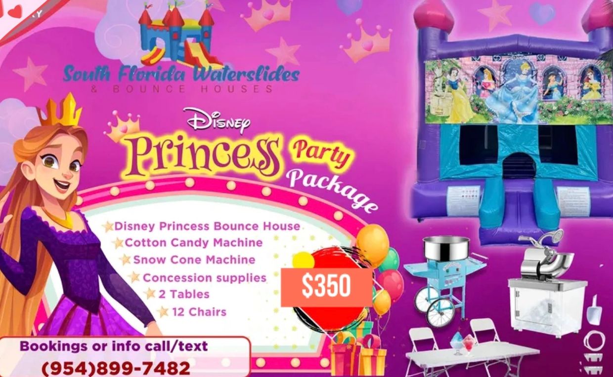 Pink Bounce House - BOOK NOW / FREE DELIVERY MIAMI AND BROWARD