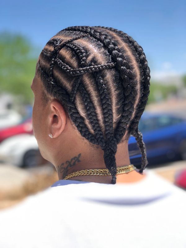 Braids/Cornrows w/Design