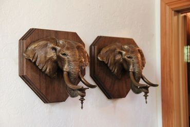 elephant bronze candle holders, bronze elephants