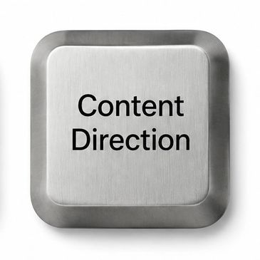 Metal key with 'Content Direction' text.