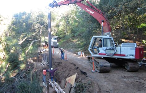 Soldier Pile Wall Stabilization of Roadway Edge Failure