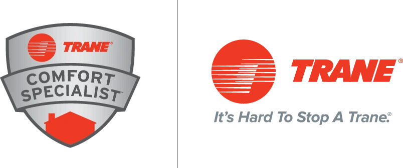 Logos of Trane Comfort Specialist and Trane Heating and Air Inc.