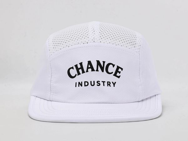 White cap with black text 'CHANCE INDUSTRY' on the front.