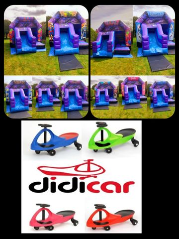 Themed Gloss Deluxe Slide
Combo Bouncy Castle
And 4x Didi Car's