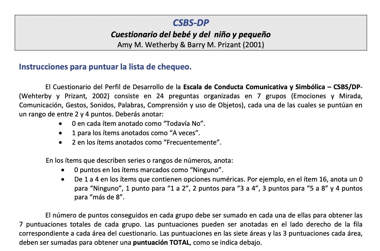 CSBS-DP Corrección