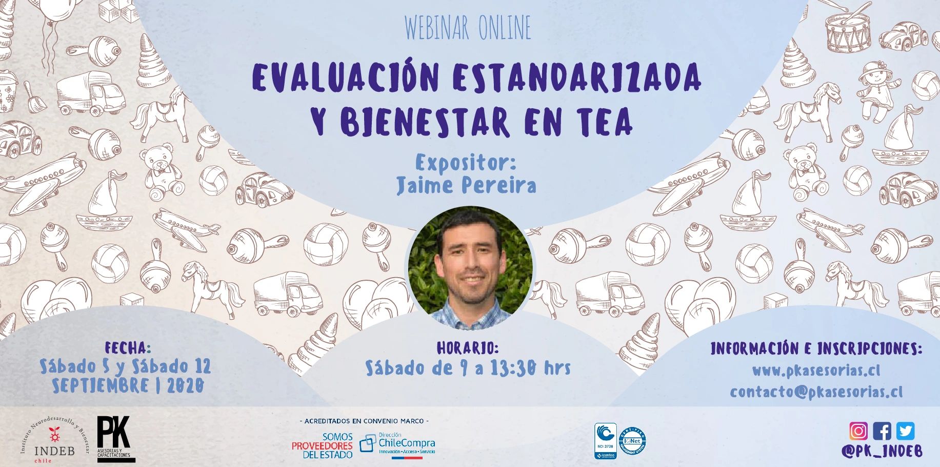 Webinar on standardized evaluation and well-being in autism, presented by Jaime Pereira.