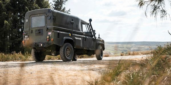 British Army Land Rover during 222 Signals Squadron exercise RANGER HOPTON.