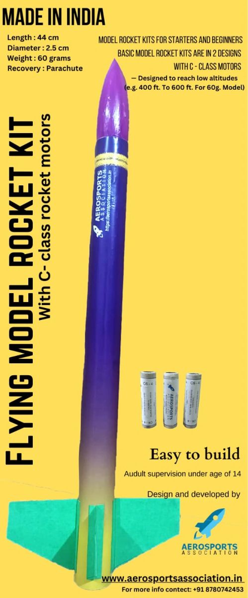 C Class Model Rockets Model Rocket kit ( Violate) with C class rocket engines