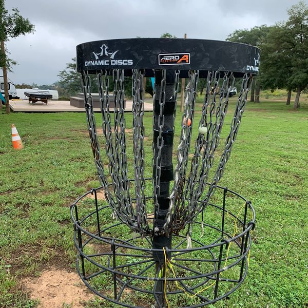 DiscGolf Scene 
https://www.discgolfscene.com/course/11143/goodvibes-ranch-and-farm