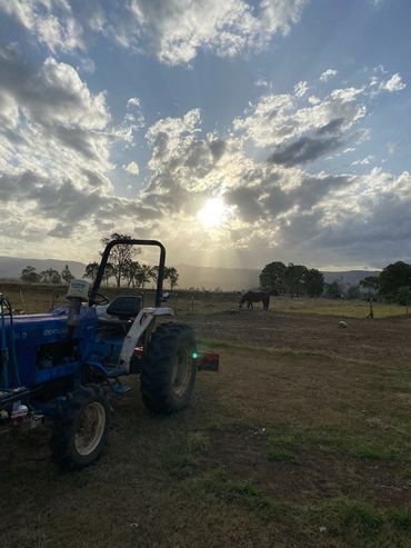 New Holland 1920 watching the sun set in Rosevale Qld.