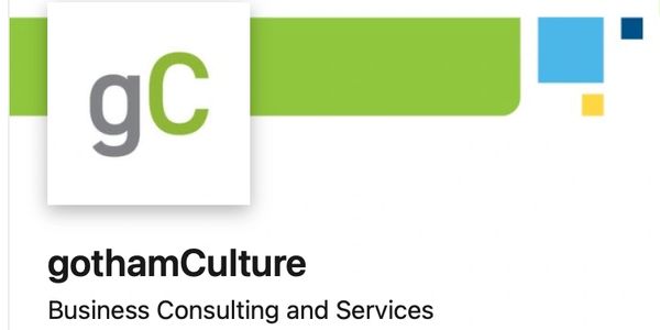 Logo and name of gothamCulture, a business consulting firm.