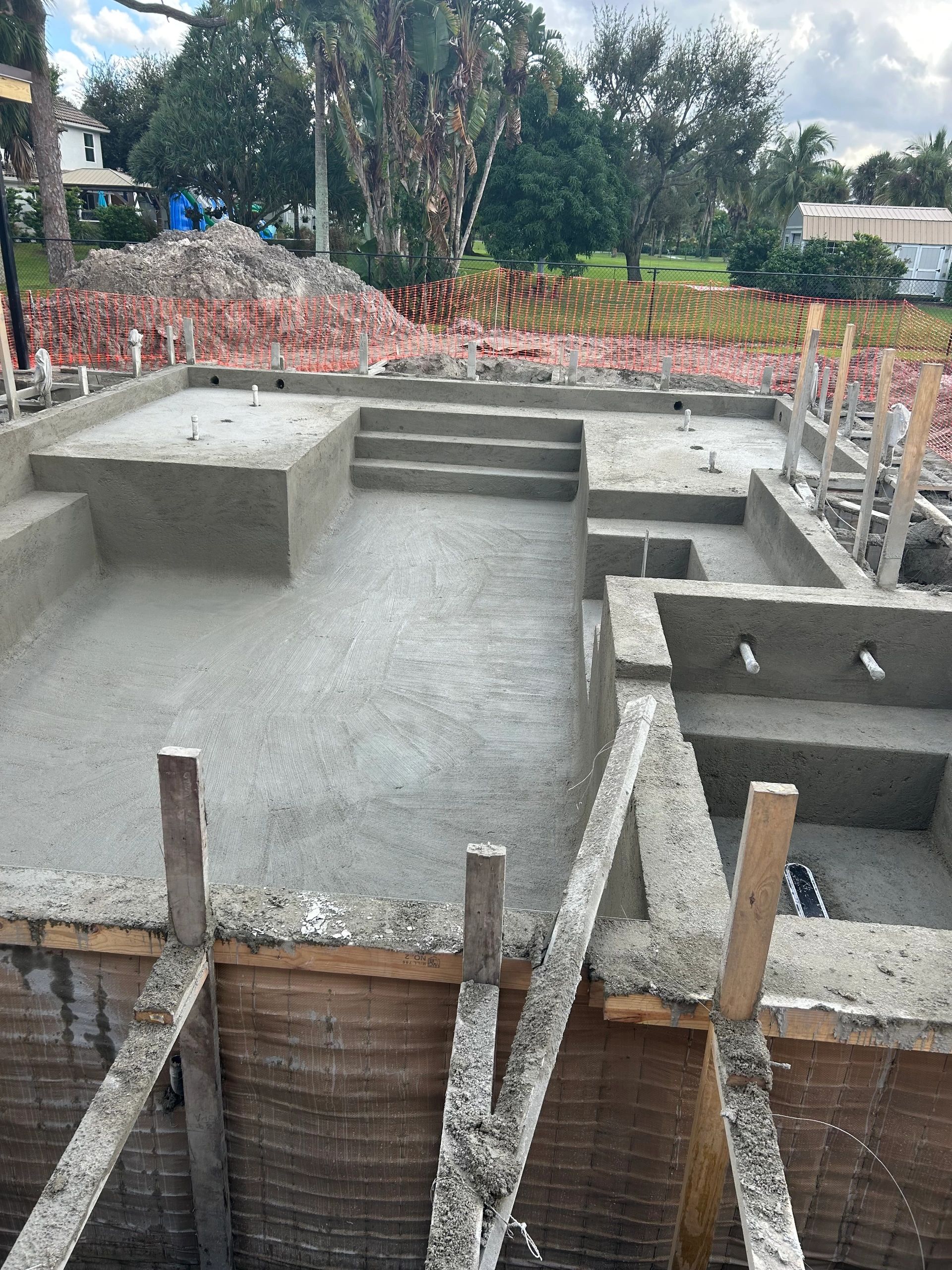 Pool shell construction