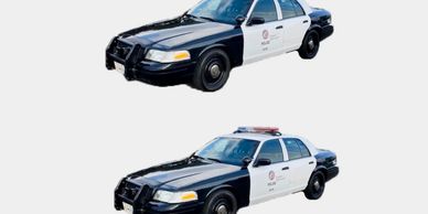 Ford Crown Victoria Police Interceptor Black and White Police Car. www.picturecarslosangeles.com