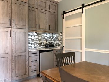 Kitchen Remodeling Marietta, GA project picture of new butler's pantry area with cabinets to ceiling