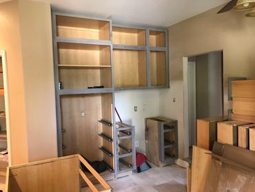 Kitchen Remodeling Marietta, GA project picture of UB Kitchens cabinets getting installed.