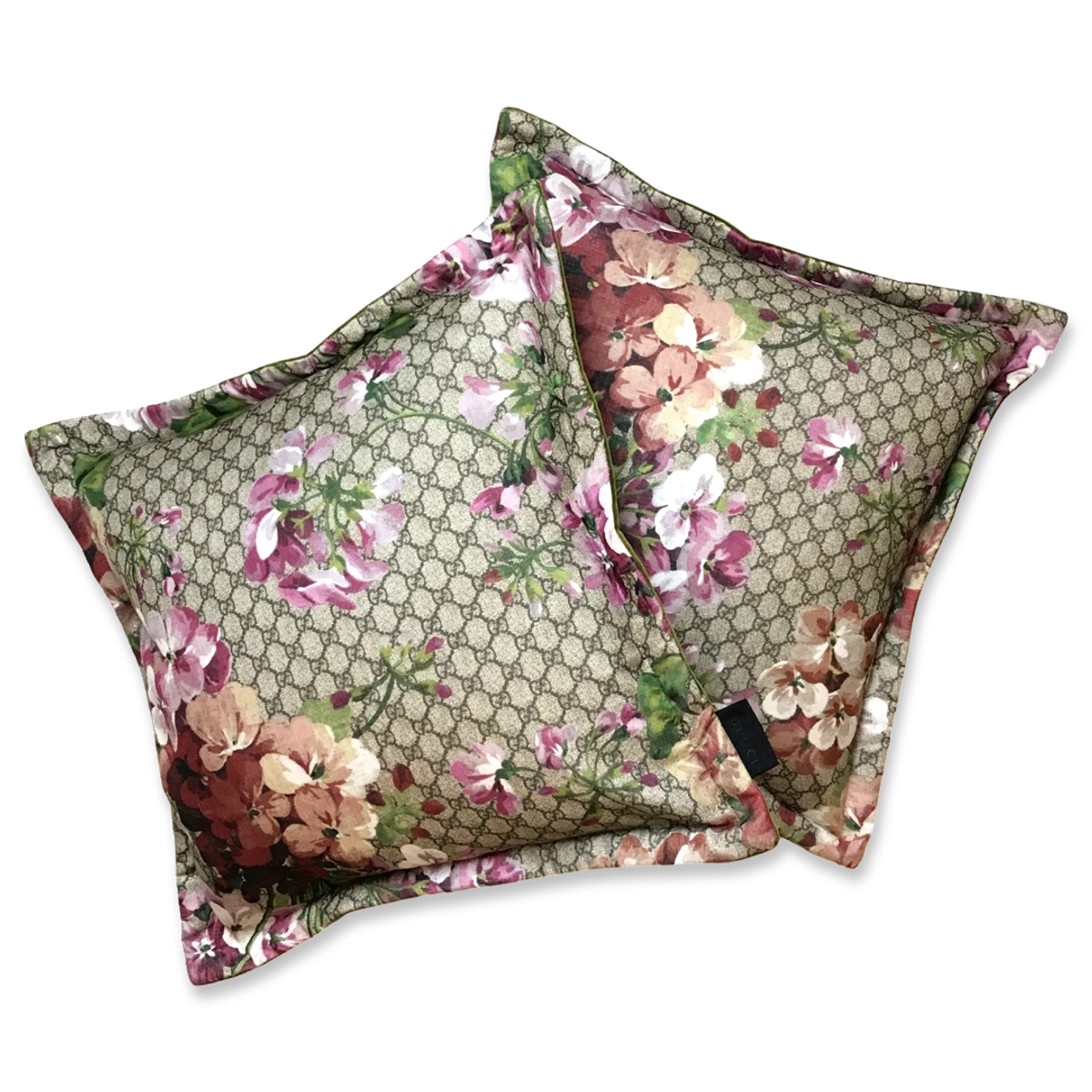Gucci GG Blooms Hydrangea Silk Scarf Pillow Covers 20"