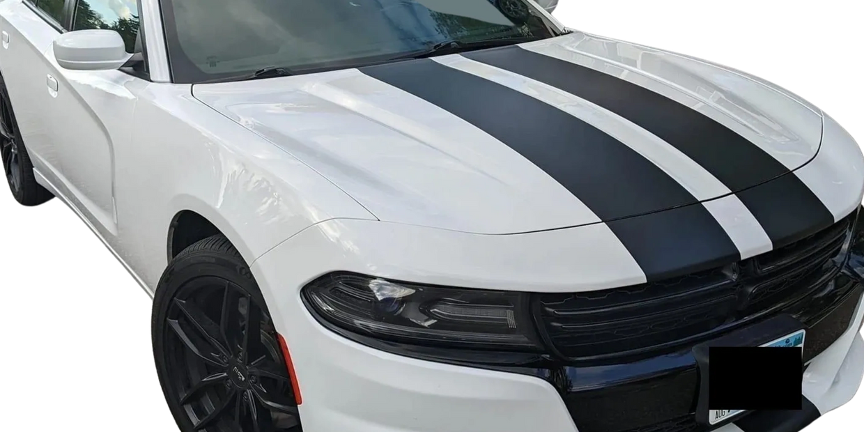 Custom vinyl wrap. Racing stripe