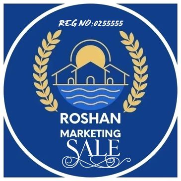 a logo of roshan marketing 2 giga mall