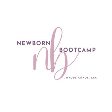 Logo for Newborn Bootcamp by Joyous Chaos, LLC in elegant fonts.
